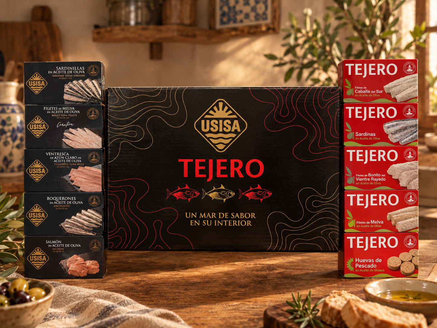 Surtido variado 10 latas marcas USISA-TEJERO