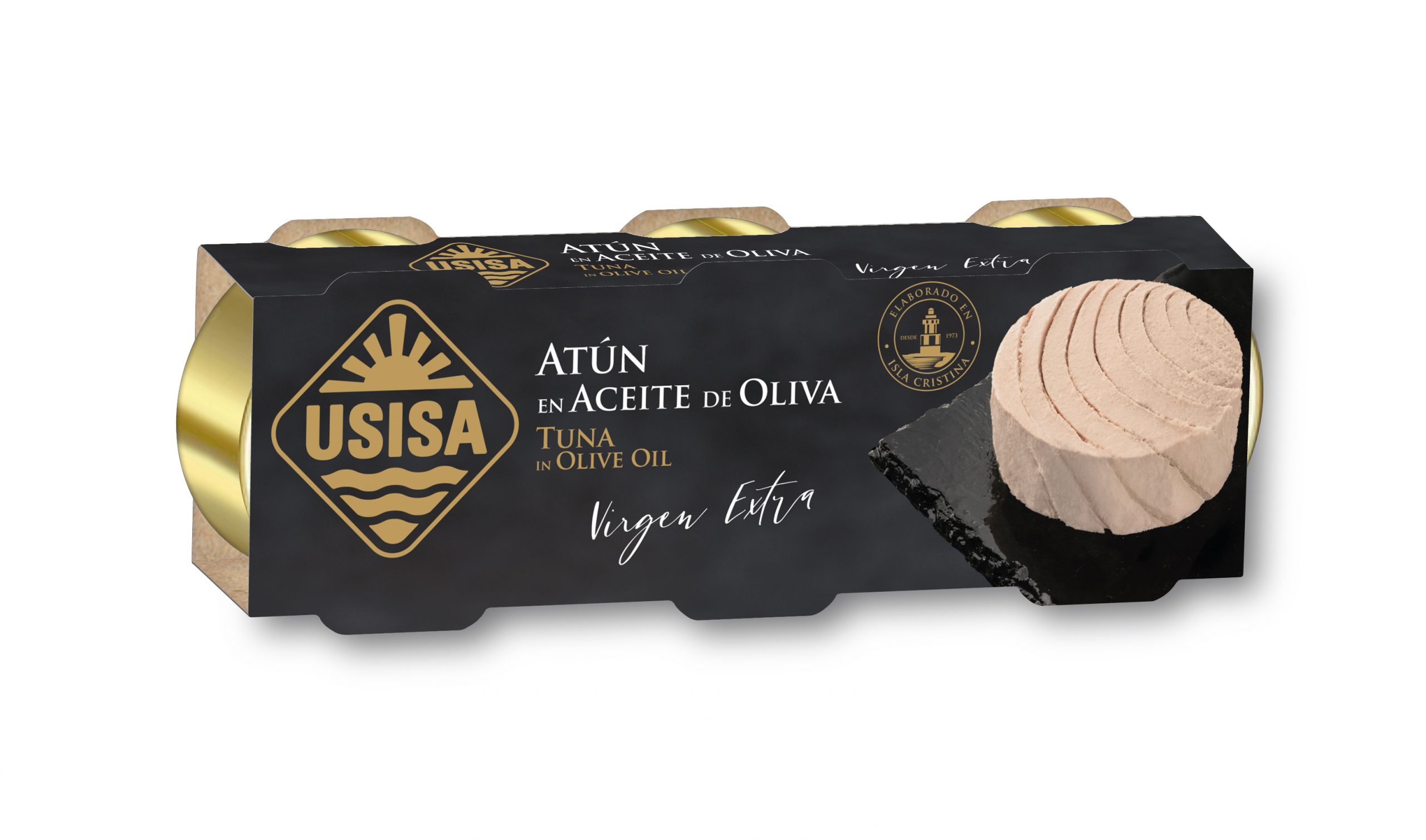 Atún en Aceite Oliva Virgen Extra USISA PACK 3x52gr. (156gr.). Atún en Aceite Oliva Virgen Extra USISA PACK 3x52gr. (156gr.).