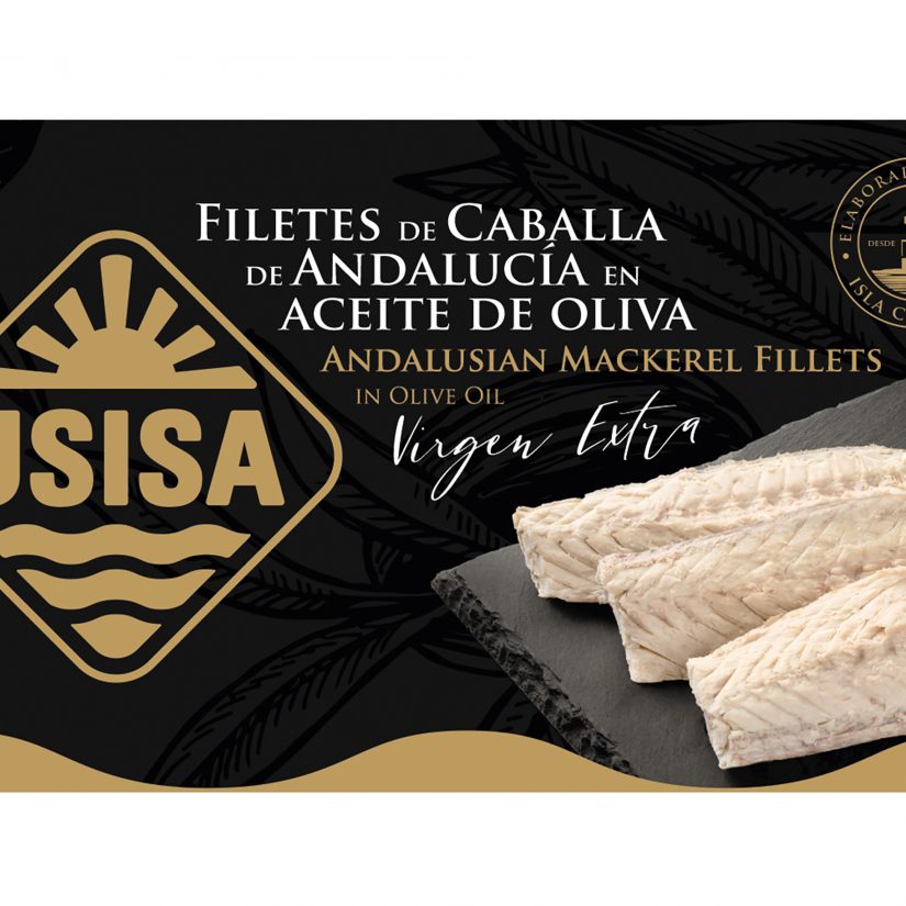 Filetes de Caballa en Aceite de Oliva Virgen Extra USISA 125gr.