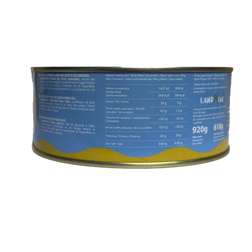 El Decano Light Tuna in Sunflower Oil 1KG.