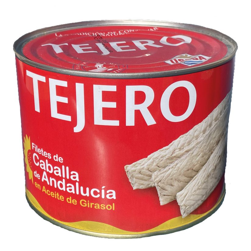 TEJERO Caballa de Andalucia Mackerel Fillets in Sunflower Oil 1.8Kg