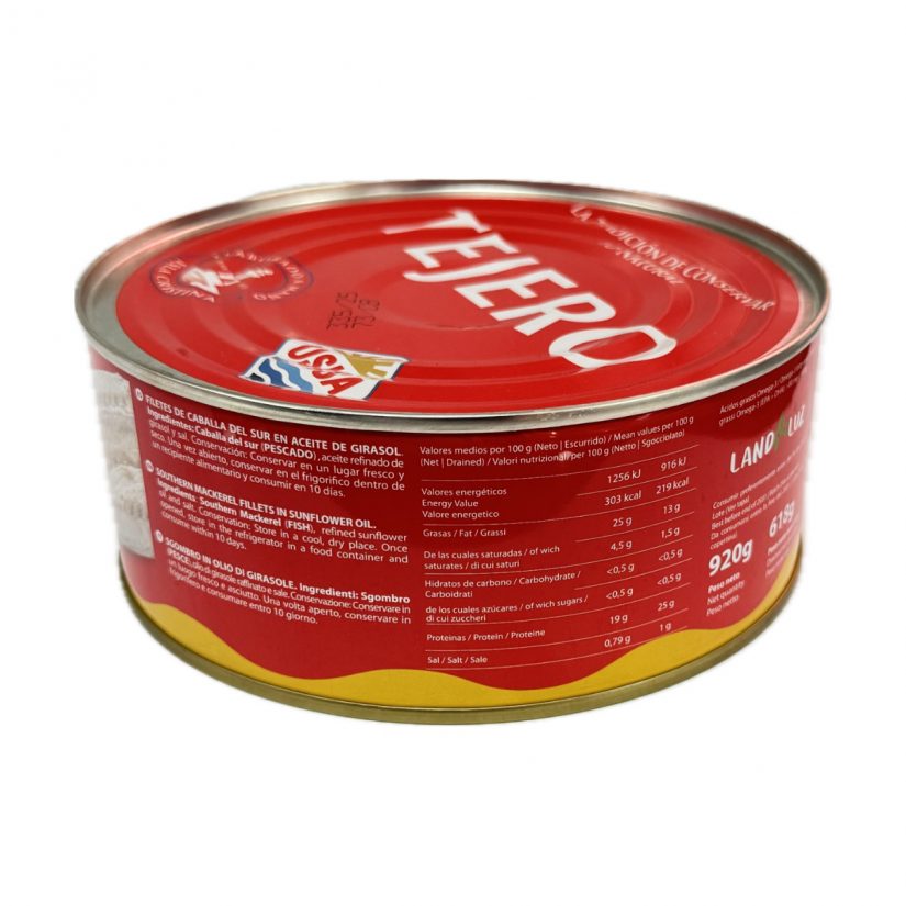 TEJERO – Andalusian Mackerel Fillets in Sunflower Oil 1Kg TEJERO - Andalusian Mackerel Fillets in Sunflower Oil 1Kg - Image 4