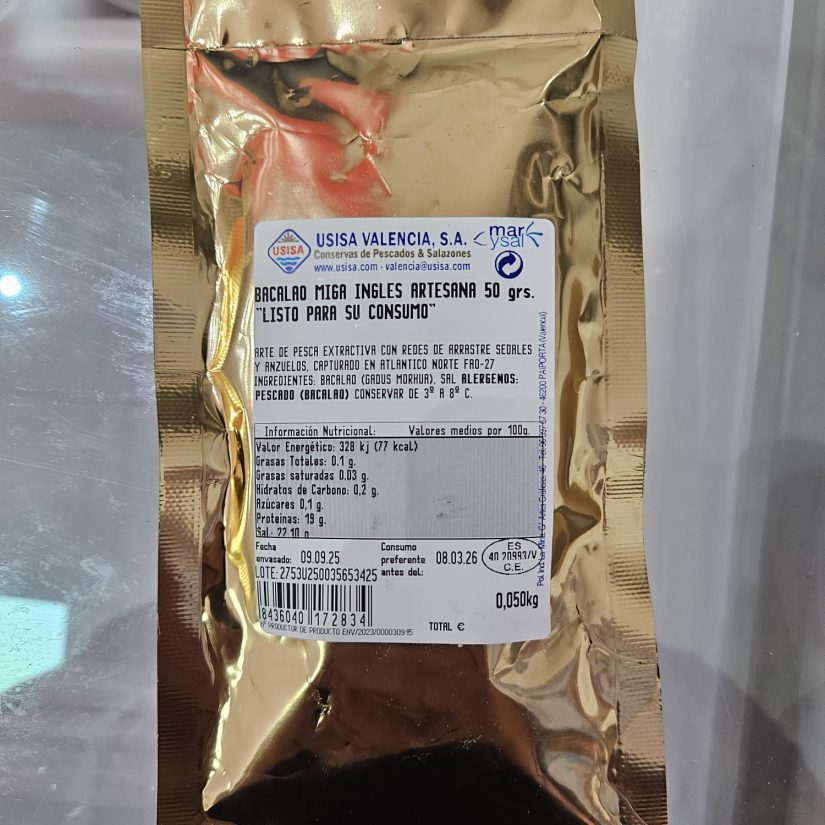 Bacalao miga ingles artesana 50grs. Mar y Sal - Imagen 2