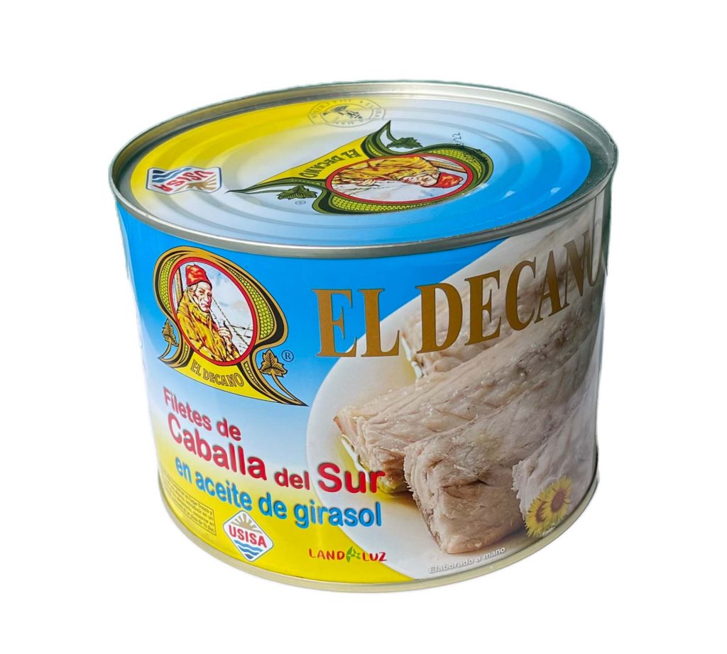 Mackerel fillets in sunflower oil El Decano Canned mackerel