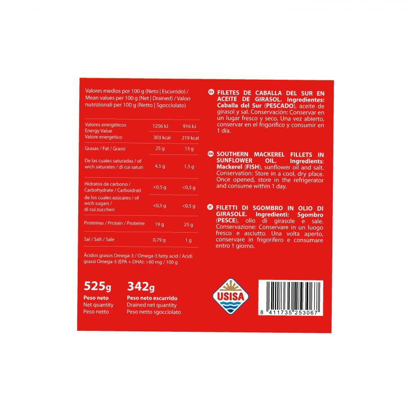 TEJERO - Southern Mackerel Fillet in Sunflower Oil 342 g - Image 5