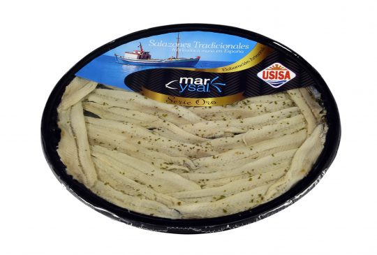 Mar y Sal Gold Selection Extra Quality Garlic Anchovies in Sunflower Oil