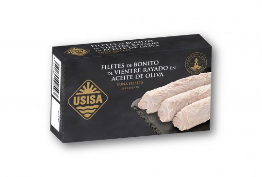 USISA – Striped Bonito Fillets in Olive Oil 80g USISA - Striped Bonito Fillets in Olive Oil 80g