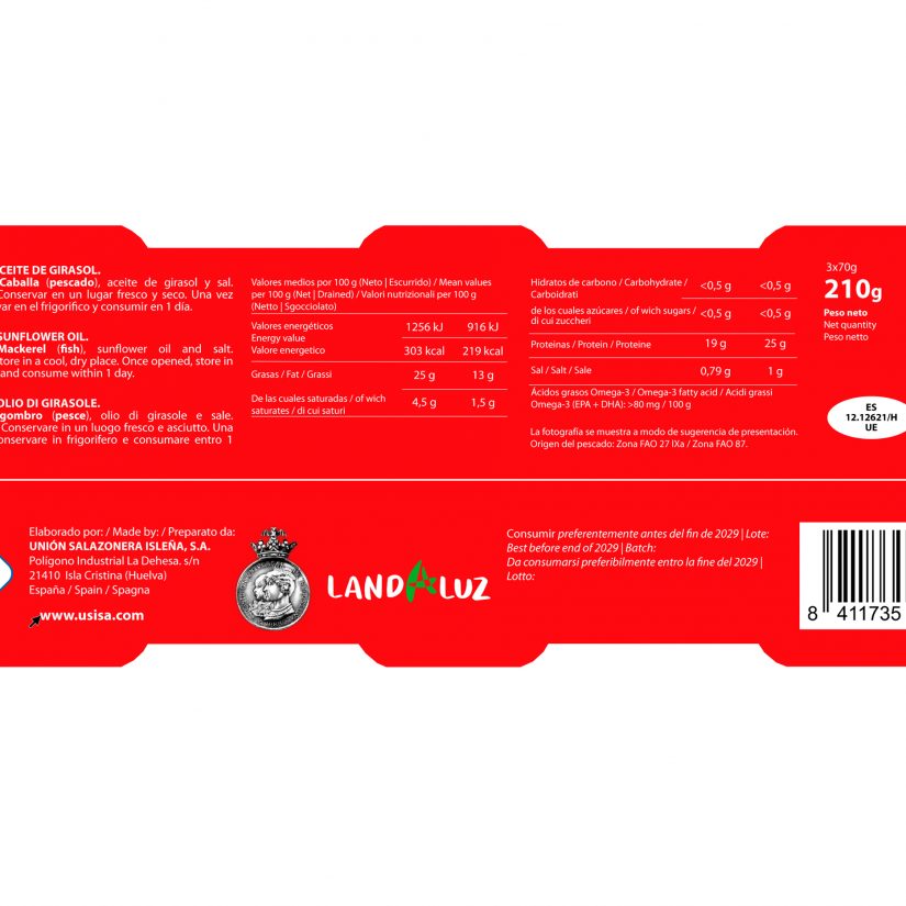 Mackerel in Sunflower Oil TEJERO PACK 3X52g (156g) - Image 5