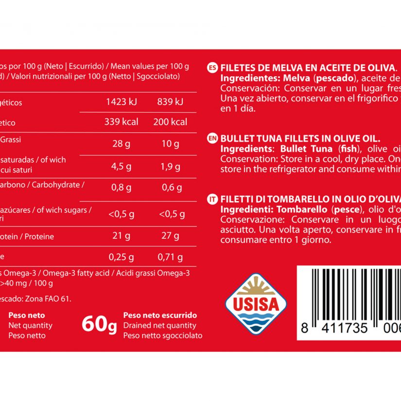 TEJERO - Canutera frigate mackerel fillets in olive oil 60 GR. - Image 5