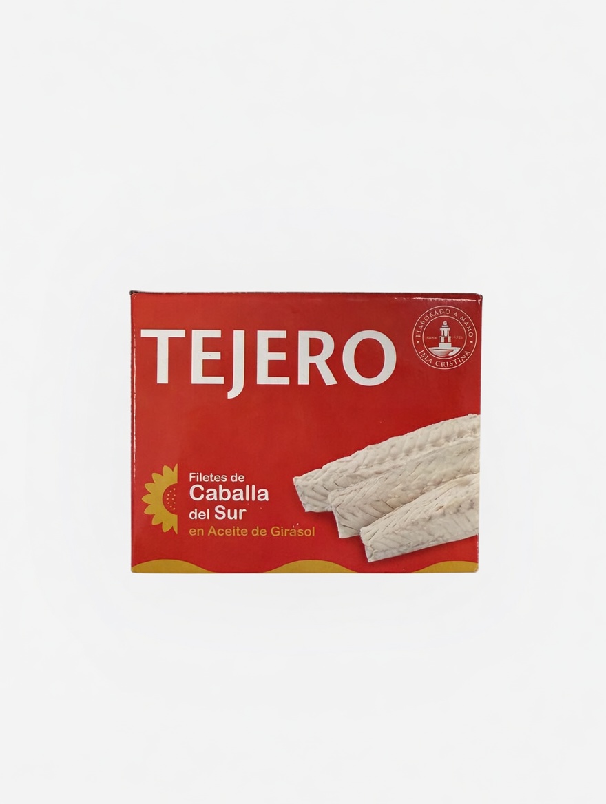 Filetes de Caballa del Sur en Aceite de Girasol TEJERO 160 gr Filetes de Caballa del Sur en Aceite de Girasol TEJERO 160 gr