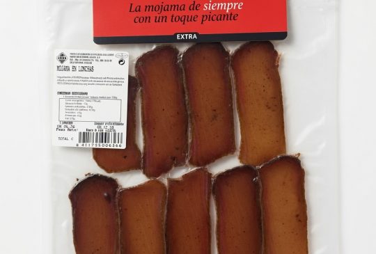 Mojama Cajún cortada en lonchas 100gr aproximadamente. Mojama Cajún cortada en lonchas 100gr aproximadamente.